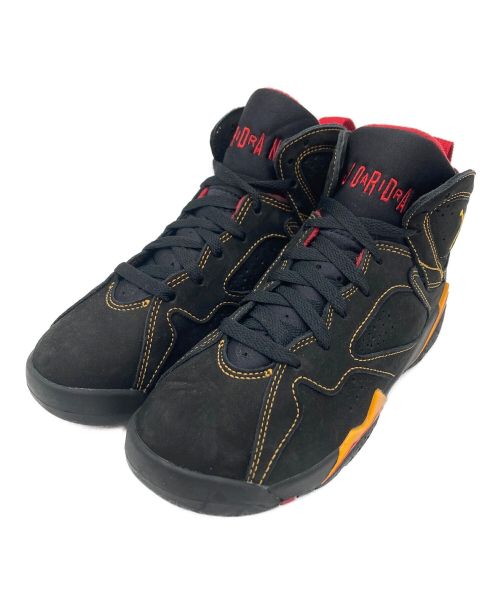 NIKE（ナイキ）NIKE (ナイキ) AIR JORDAN 7 RETRO BG ブラック×オレンジ×レッド サイズ:US5Yの古着・服飾アイテム