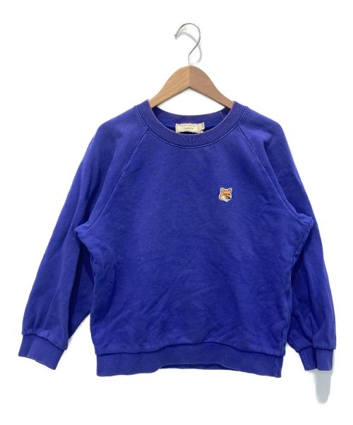 maison kitsune（メゾンキツネ）maison kitsune (メゾンキツネ) SWEAT SHIRT FOX HEAD PATCH ブルー サイズ:Sの古着・服飾アイテム