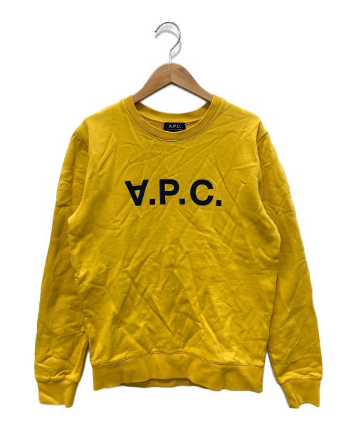 A.P.C.（アーペーセー）A.P.C. (アー・ペー・セー) VPCロゴスウェット イエロー サイズ:XSの古着・服飾アイテム