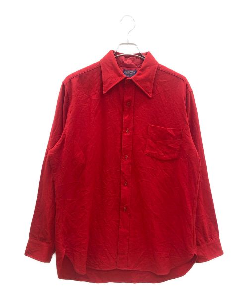 PENDLETON（ペンドルトン）PENDLETON (ペンドルトン) 70sウールシャツ レッド サイズ:Lの古着・服飾アイテム