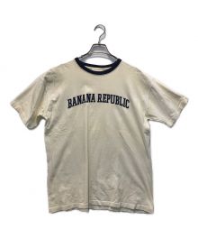 BANANA REPUBLIC（バナナリパブリック）の古着「ロゴカットソー」｜ホワイト×ブルー