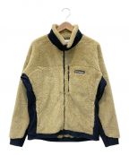 Columbiaコロンビア）の古着「Mountains Are Calling Fleece Full Zip」｜ベージュ×ブラック