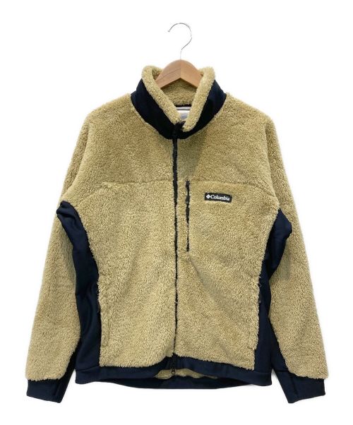 Columbia（コロンビア）Columbia (コロンビア) Mountains Are Calling Fleece Full Zip ベージュ×ブラック サイズ:Mの古着・服飾アイテム