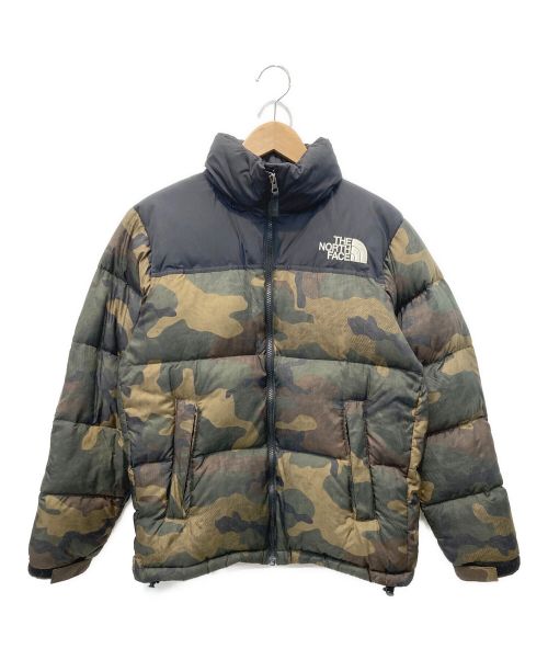 THE NORTH FACE（ザ ノース フェイス）THE NORTH FACE (ザ ノース フェイス) Novelty Nuptse Jacket グリーン×ブラック サイズ:Sの古着・服飾アイテム