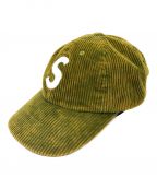 SUPREMEシュプリーム）の古着「Corduroy S Logo 6Panel Cap Bleached Olive」｜グリーン