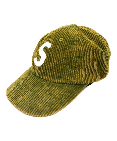 SUPREME（シュプリーム）SUPREME (シュプリーム) Corduroy S Logo 6Panel Cap Bleached Olive グリーンの古着・服飾アイテム