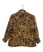 Yves Saint Laurentイヴサンローラン）の古着「レオパード柄シルクシャツ」｜ブラウン