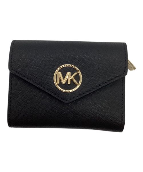 MICHAEL KORS（マイケルコース）MICHAEL KORS (マイケルコース) 3つ折り財布 ブラックの古着・服飾アイテム