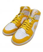 NIKEナイキ）の古着「WMNS AIR JORDAN 1 MID」｜イエロー×ホワイト