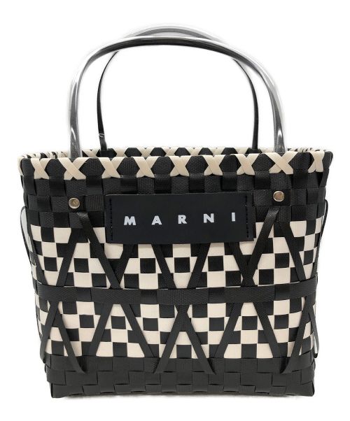 MARNI（マルニ）MARNI (マルニ) カゴバッグ ブラック×ホワイトの古着・服飾アイテム