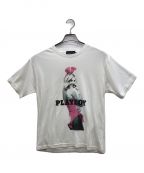 Hysteric Glamour×PLAY BOYヒステリックグラマー×プレイボーイ）の古着「プリントTシャツ」｜ホワイト