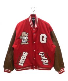 GALFY（ガルフィー）の古着「袖切替スタジャン　わんわん大学」｜レッド×ブラウン