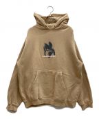 stussyステューシー）の古着「プリントパーカー」｜ベージュ