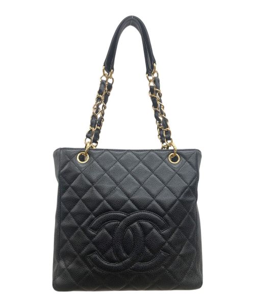 CHANEL（シャネル）CHANEL (シャネル) プティショッピングトート キャビアスキン ブラックの古着・服飾アイテム