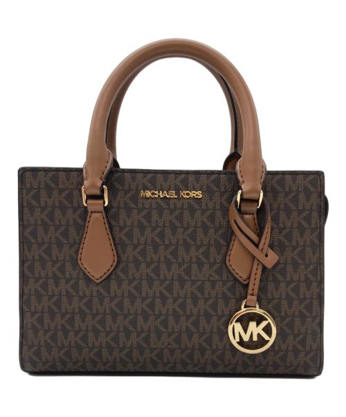 MICHAEL KORS（マイケルコース）MICHAEL KORS (マイケルコース) シェイラ　シグネチャー　スモール　ジップ　サッチェルの古着・服飾アイテム