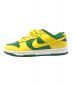 NIKE (ナイキ) スニーカー NIKE DUNK LOW RETRO BTTYS（ナイキ ダンク ロー レトロ ビー・トゥルー・トゥ・ユア・スクール） イエロー×グリーン サイズ:27cm：10000円