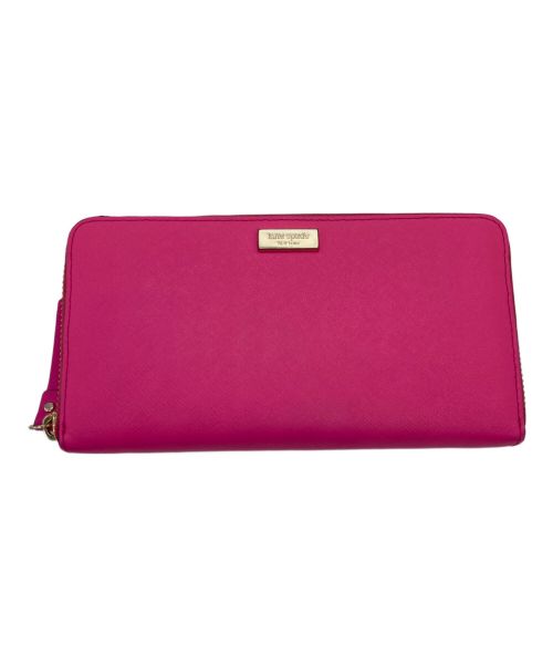 Kate Spade（ケイトスペード）Kate Spade (ケイトスペード) ラウンドファスナー財布　newbury lane ショッキングピンクの古着・服飾アイテム