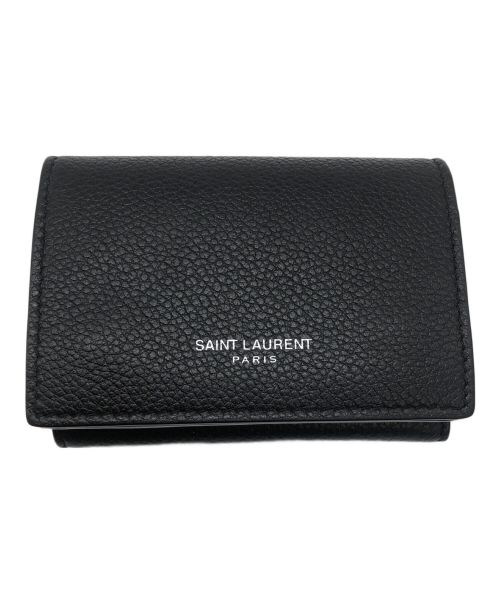 Saint Laurent Paris（サンローランパリ）Saint Laurent Paris (サンローランパリ) 3つ折り財布 ブラックの古着・服飾アイテム