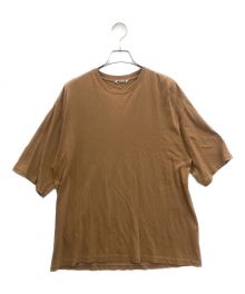 AURALEE（オーラリー）の古着「SEAMLESS CREW NECK HALF SLEEVED TEE SHIRT 2019SS（シームレス クルーネック ハーフ スリーブ ティーシャツ 2019SS）」｜ブラウン