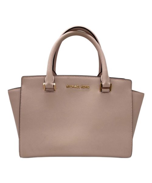 MICHAEL KORS（マイケルコース）MICHAEL KORS (マイケルコース) SELMA MD TZ SATCHEL ピンクの古着・服飾アイテム