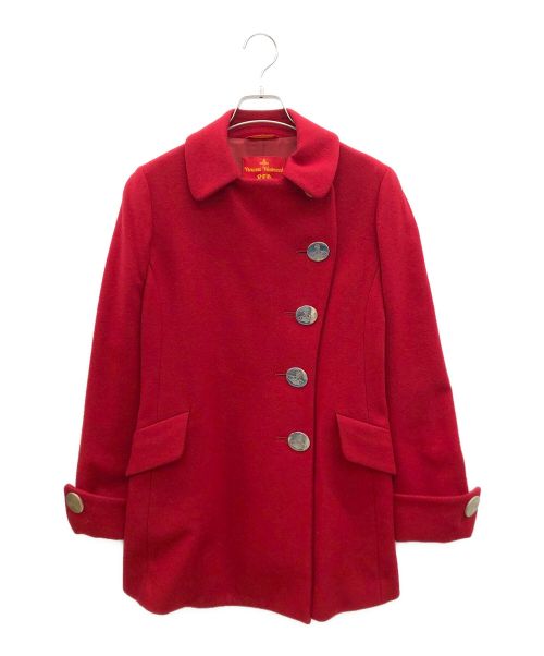 Vivienne Westwood RED LABEL（ヴィヴィアンウエストウッドレッドレーベル）Vivienne Westwood RED LABEL (ヴィヴィアンウエストウッドレッドレーベル) ウールコート レッド サイズ:2の古着・服飾アイテム