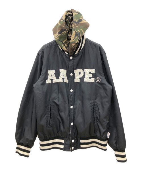 Aape BY A BATHING APE（エーエイプ バイ アベイシングエイプ）Aape BY A BATHING APE (エーエイプ バイ アベイシングエイプ) リバーシブルブルゾン ブラック×カーキ サイズ:Lの古着・服飾アイテム