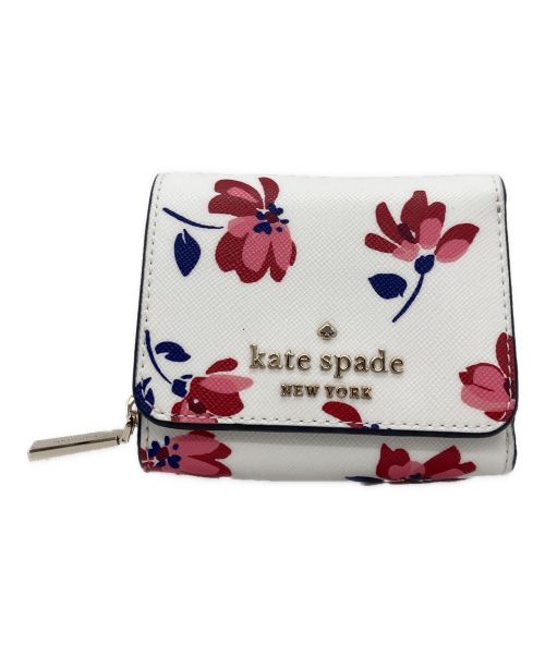 Kate Spade（ケイトスペード）Kate Spade (ケイトスペード) 3つ折り財布 ネイビー×ホワイトの古着・服飾アイテム