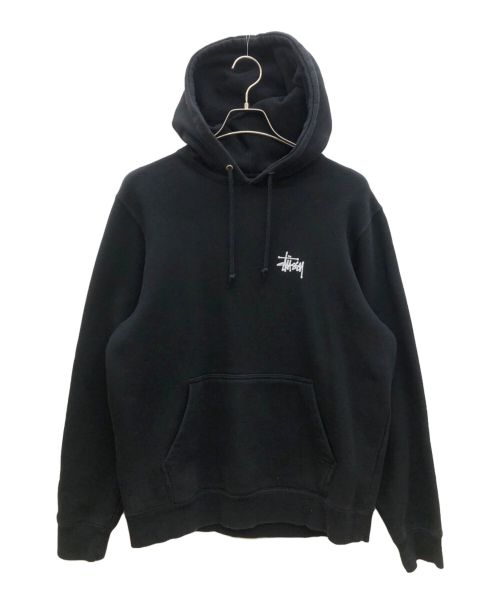 stussy（ステューシー）stussy (ステューシー) プルオーバーパーカー ブラック サイズ:Sの古着・服飾アイテム