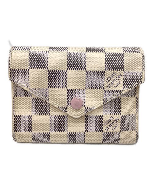 LOUIS VUITTON（ルイ ヴィトン）LOUIS VUITTON (ルイ ヴィトン) 3つ折り財布 ダミエ・アズール ポルトフォイユ・ヴィクトリーヌの古着・服飾アイテム