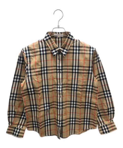 Burberry's（バーバリーズ）Burberry's (バーバリーズ) ノバチェックシャツ ブラウン サイズ:7Rの古着・服飾アイテム