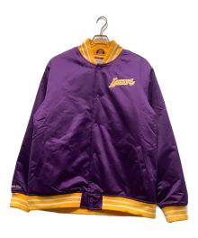 MITCHELL & NESS（ミッチェルアンドネス）の古着「ヘビーウェイトサテンジャケット」｜パープル