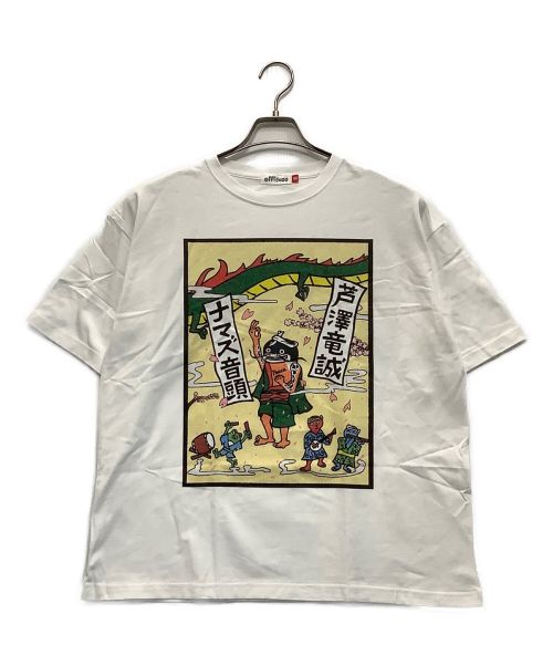 offitaco（オフィタコ）offitaco (オフィタコ) ナマズ音頭Tシャツ ホワイト サイズ:Ｍの古着・服飾アイテム