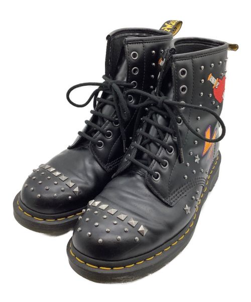 Dr.Martens（ドクターマーチン）Dr.Martens (ドクターマーチン) スタッズブーツ ブラック サイズ:27の古着・服飾アイテム