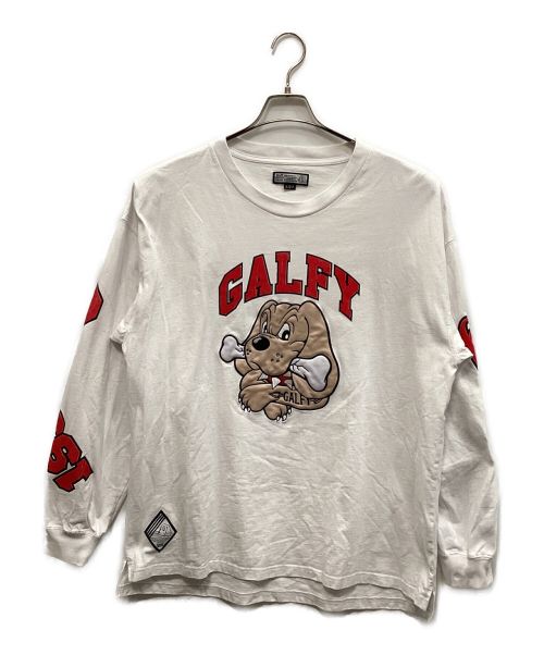 GALFY（ガルフィー）GALFY (ガルフィー) ロングスリーブTシャツ ホワイト×レッド サイズ:Lの古着・服飾アイテム