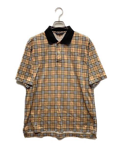 BURBERRY GOLF（バーバリーゴルフ）BURBERRY GOLF (バーバリーゴルフ) ゴルフシャツ ブラウン サイズ:Lの古着・服飾アイテム