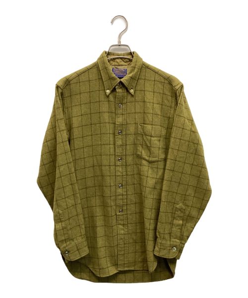 PENDLETON（ペンドルトン）PENDLETON (ペンドルトン) 60’sウールチェックシャツ カーキ サイズ:Mの古着・服飾アイテム