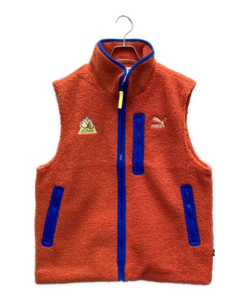 PUMA（プーマ）PUMA (プーマ) M THE NEVERWORNII SHERPA VEST オレンジ サイズ:Lの古着・服飾アイテム