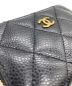 中古・古着 CHANEL (シャネル) コンパクトウォレット ブラック：85000円