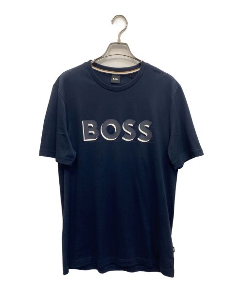 HUGO BOSS（ヒューゴ ボス）HUGO BOSS (ヒューゴ ボス) ロゴカットソー ネイビー サイズ:Ｍ 未使用品の古着・服飾アイテム