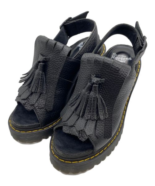 Dr.Martens（ドクターマーチン）Dr.Martens (ドクターマーチン) フリンジプラットフォームサンダル ブラック サイズ:23cmの古着・服飾アイテム