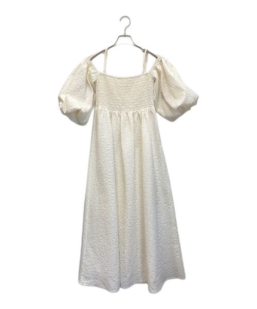 MUGUET（ミュゲ）MUGUET (ミュゲ) flower jacquard 2way op ホワイト サイズ:Fの古着・服飾アイテム