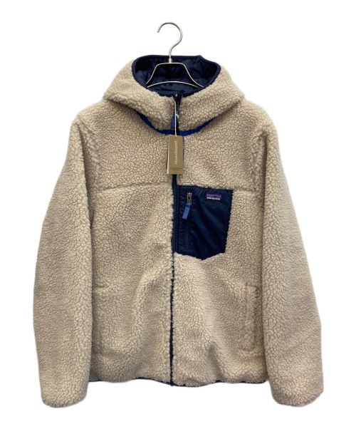 Patagonia（パタゴニア）Patagonia (パタゴニア) Boys' Reversible Ready Freddy Hoody ホワイト×ネイビー サイズ:XXL 未使用品の古着・服飾アイテム