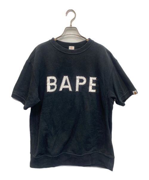 A BATHING APE（アベイシングエイプ）A BATHING APE (アベイシングエイプ) 半袖スウェット ネイビー サイズ:Lの古着・服飾アイテム