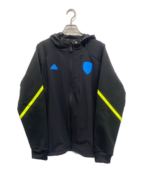 adidas（アディダス）adidas (アディダス) フルジップフーディー ブラック サイズ:2XL 未使用品の古着・服飾アイテム