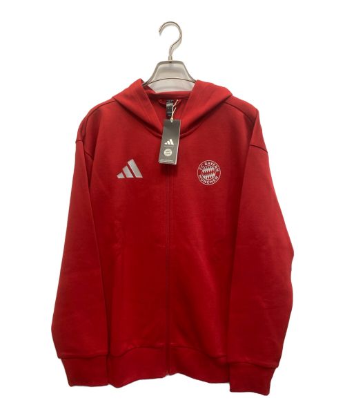 adidas（アディダス）adidas (アディダス) FCバイエルン アンセムジャケット レッド サイズ:XL 未使用品の古着・服飾アイテム