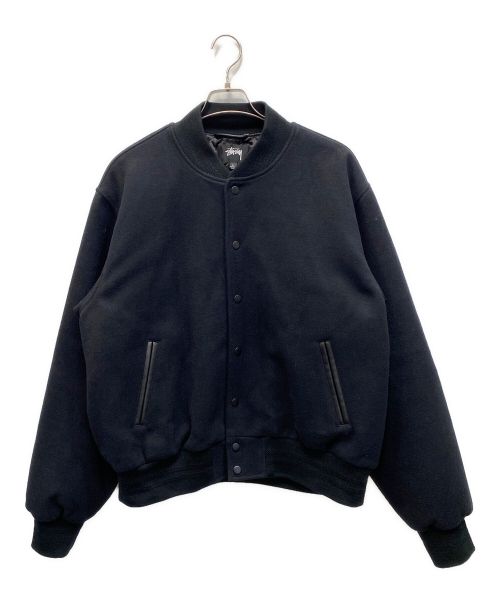 stussy（ステューシー）stussy (ステューシー) スタジャン ブラック サイズ:Lの古着・服飾アイテム