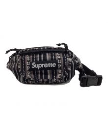 SUPREME（シュプリーム）の古着「Woven Stripe Waist Bag」｜ブラック