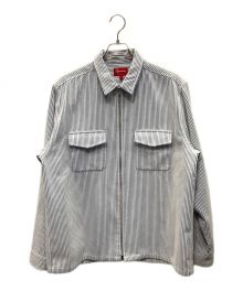 SUPREME（シュプリーム）の古着「2-tone corduroy zip up shirt」｜ブルー