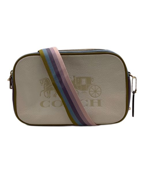 COACH（コーチ）COACH (コーチ) ショルダーバッグ ベージュ×パープルの古着・服飾アイテム