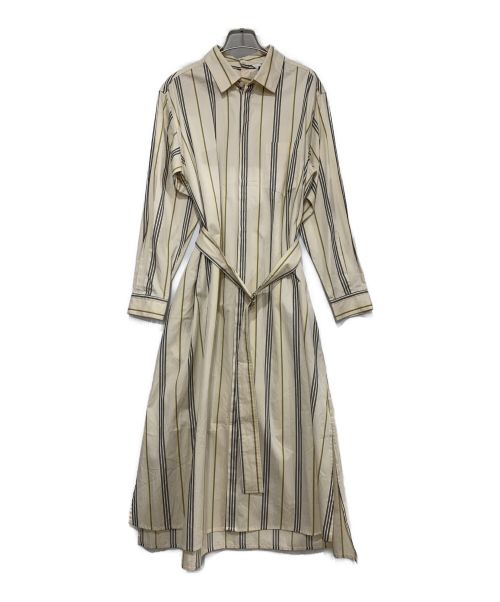 WELLDER（ウェルダー）WELLDER (ウェルダー) Back-Neck Open Belted Shirt Dress アイボリー サイズ:Mの古着・服飾アイテム